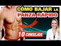 Cómo BAJAR la PANZA RÁPIDO [10 Consejos para Perder la Barriga]