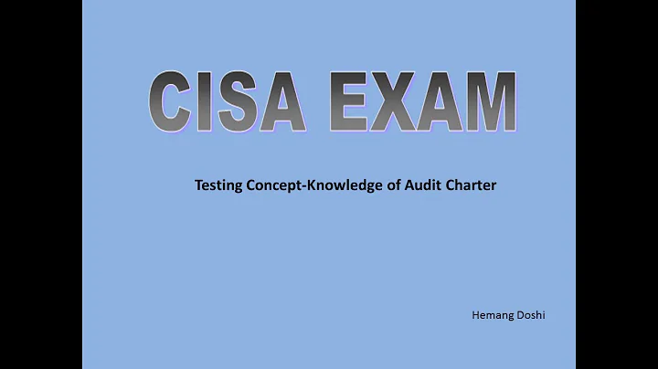 CISA Exam-Audit Charter