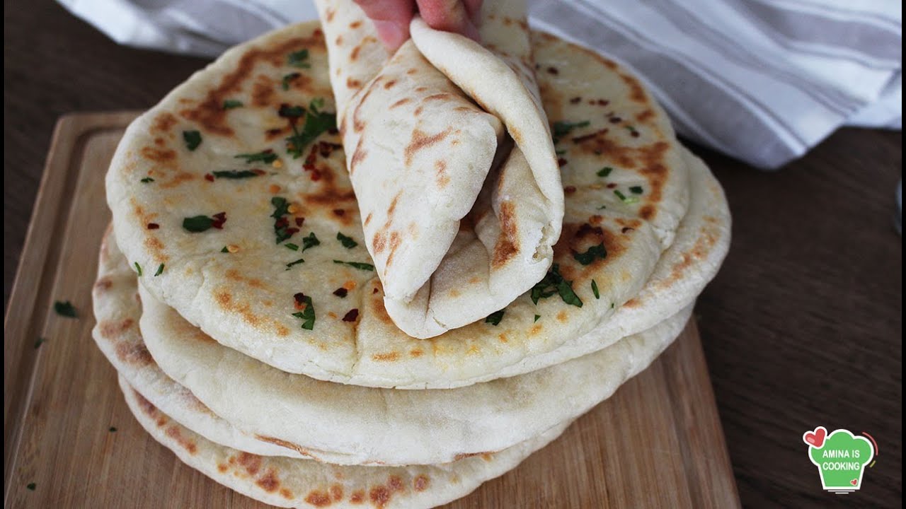 Soft Turkish flat bread - الخبز التركي الشهي