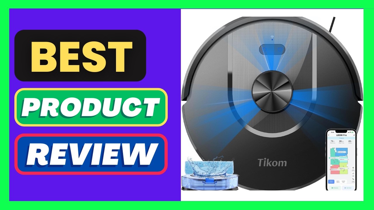 Tikom Robot Vacuum and Mop Combo, 6000Pa Automatic Robotic Vacuum