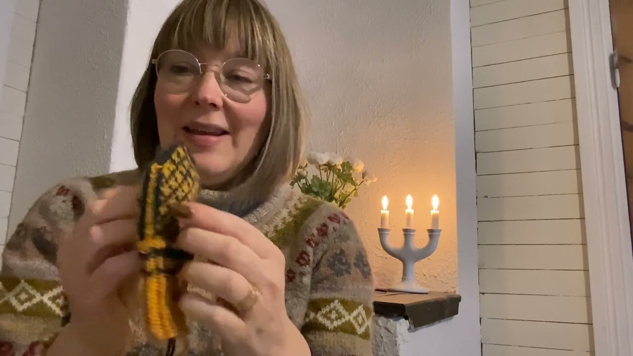 Stickande fru svarvar