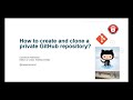 How to create a private GitHub repository example