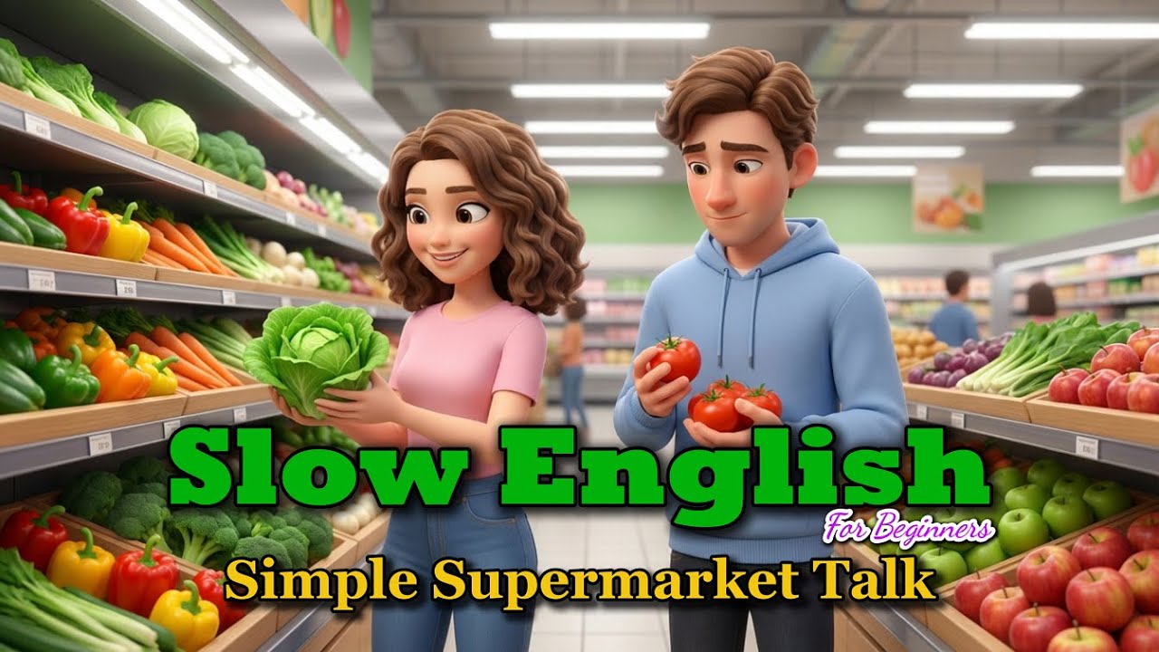 Easy Supermarket English | Shopping Like a Pro Calm & Smart | Easy English Listening  | A1 level
