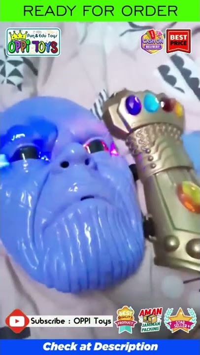Topeng Karakter Thanos Ungu Menyala - Cosplay Mask Thanos -  Topeng Lampu LED Thanos #shorts