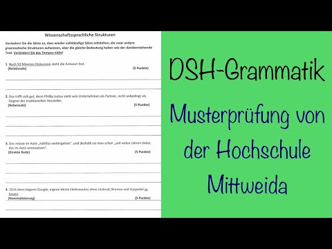 DSH-Grammatik - Musterprüfung von der Hochschule Mittweida