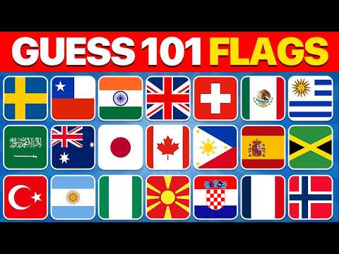 101 WORLD FLAGS Quiz 🗺️| Ultimate Geography Quiz 🌍