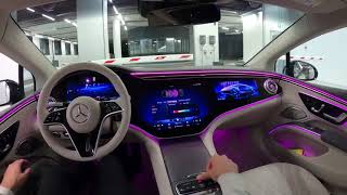 2022 Mercedes EQS NIGHT DRIVE! EQS 580 Interior Ambiente Exterior Review