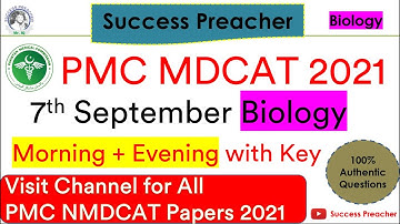 7 September NMDCAT 2021 Biology Paper || Morning + Evening Batch #TEPS #PMC #NMDCAT2021