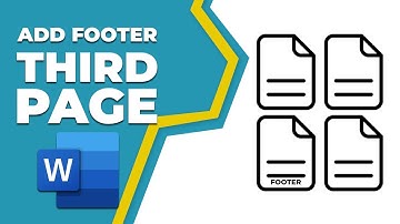 How to add footer from third page in word