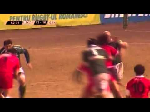 Rugby Fight - Romania VS Georgia ჩხუბი