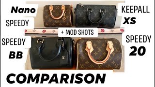 Louis Vuitton Speedy 20 vs KeepAll XS unboxing & comparisoon