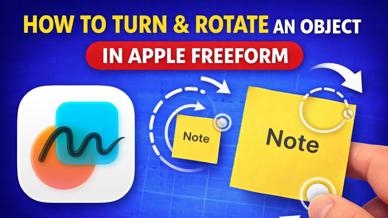 How to Rotate an Object in Apple Freeform - YouTube