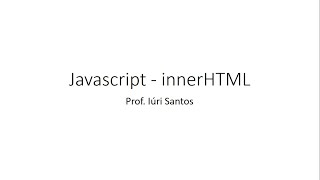 Javascript - innerHTML