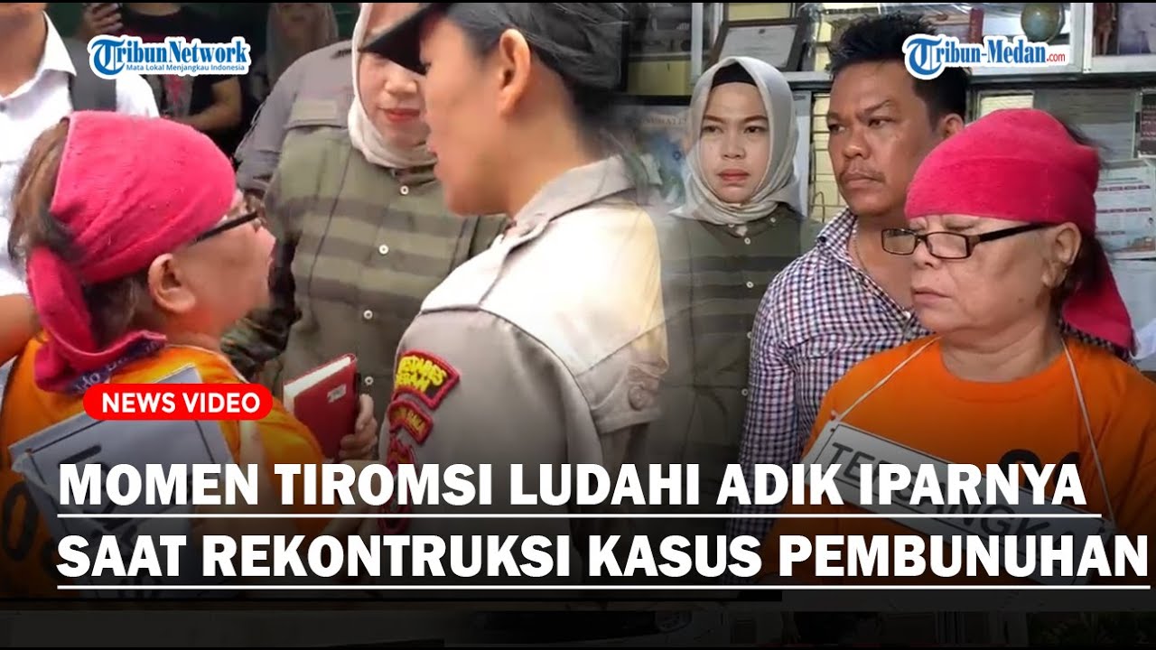 Momen Tiromsi Ludahi Adik Iparnya Saat  Rekontruksi Kasus Pembunuhan