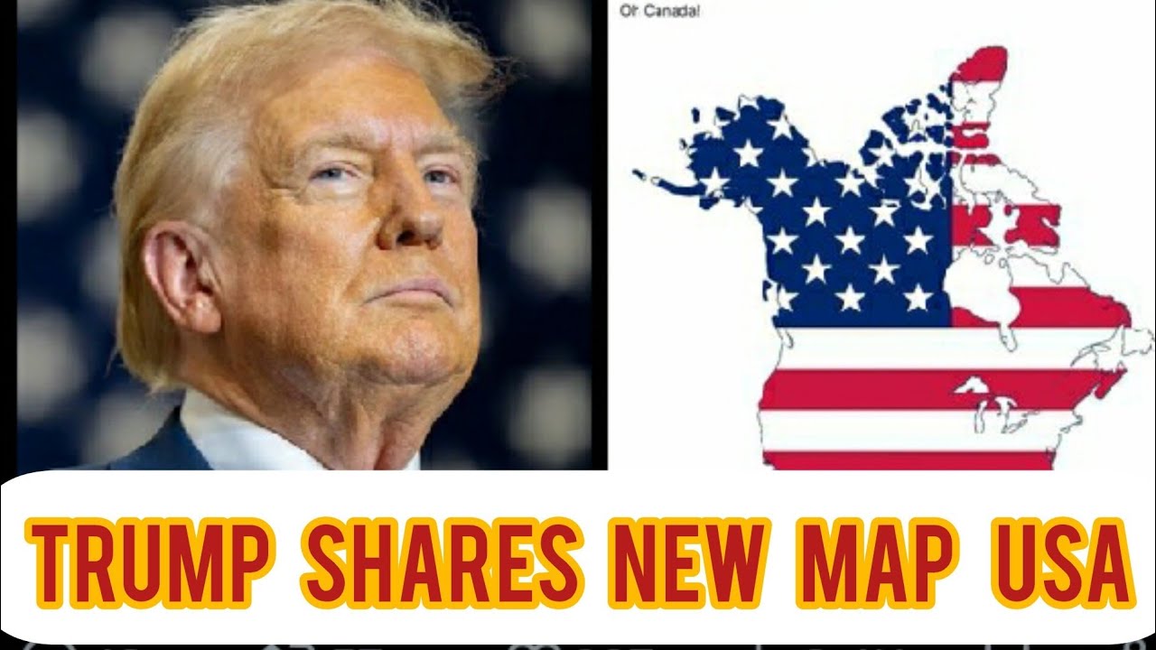 Trump shares new map of USA.