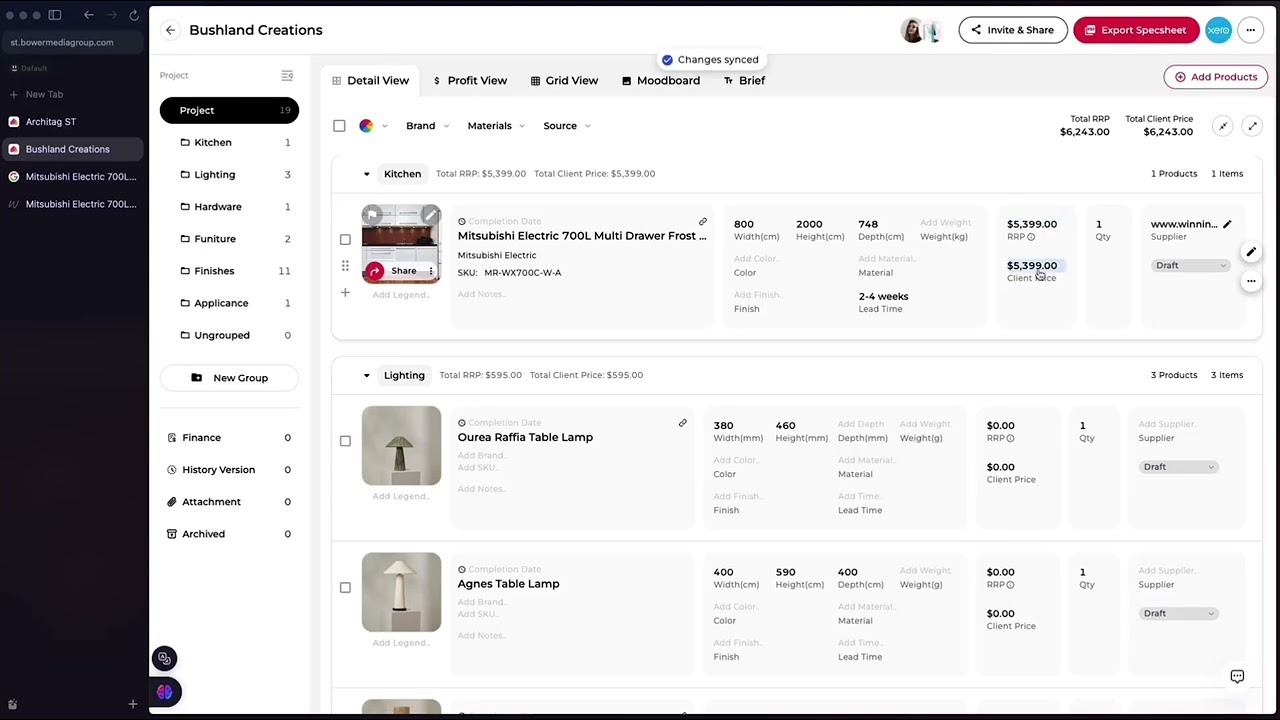 How to Add and Edit a Product within the Project