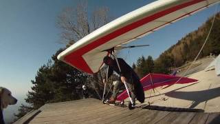 Hang gliding into the sun - Bassano del Grappa 2010