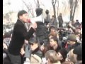 Саламат Омаш Алматыдағы митингіде сөйлеп тұр