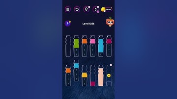 Get colour level 1256 solution | Water colour sort and pouring game