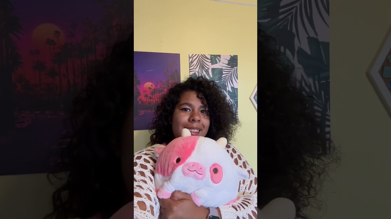 Guys deserve this cow plushie too 🤗#cows #plush #kawaii #plushies #cuteanimals #cute #pink #adorable