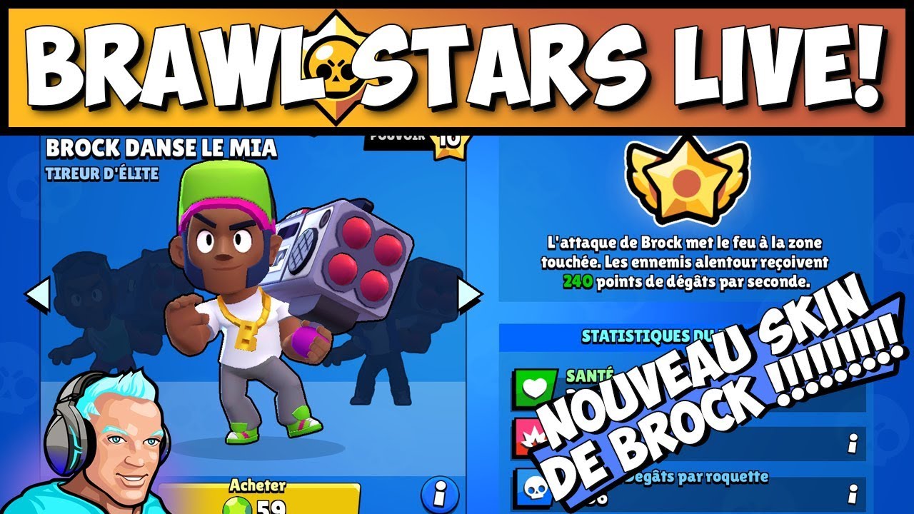 Brawl Stars Nouveau Skin Brock Danse Le Mia Youtube - tireur d'elite brawl stars polli