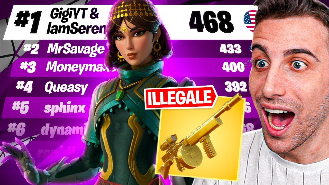 *ILLEGALE* La Mia RAGAZZA TROVA l'Arma MITICA di MIDA nel TORNEO! Fortnite ITA