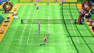 Mario Tennis Aces - Peach Vs. Toadette Footage (No Music + Sound Effects Only)