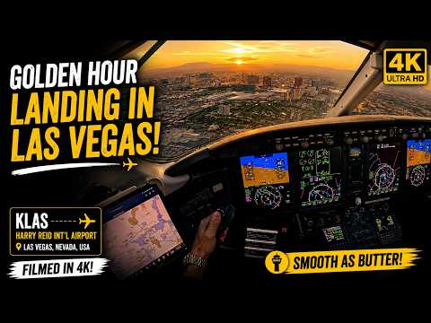 Busy Evening Landing at Las Vegas