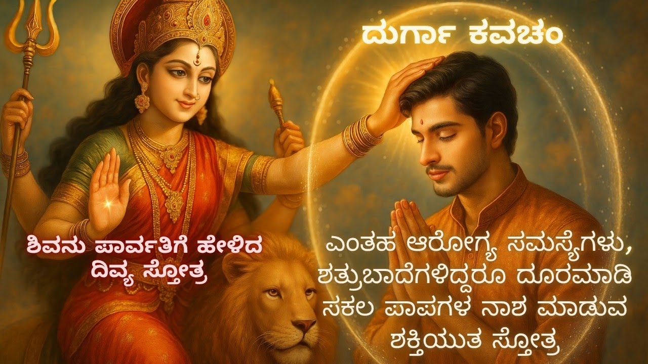ಸಕಲ ಕಷ್ಟಗಳ ನಾಶ ಮಾಡುವ ದುರ್ಗಾ ಕವಚ | Durga kavacha stotram #Durga #Durgastotram #Durgakavacham