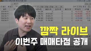 주간매매 타점공개 깜짝라이브 [대왕개미 홍인기]