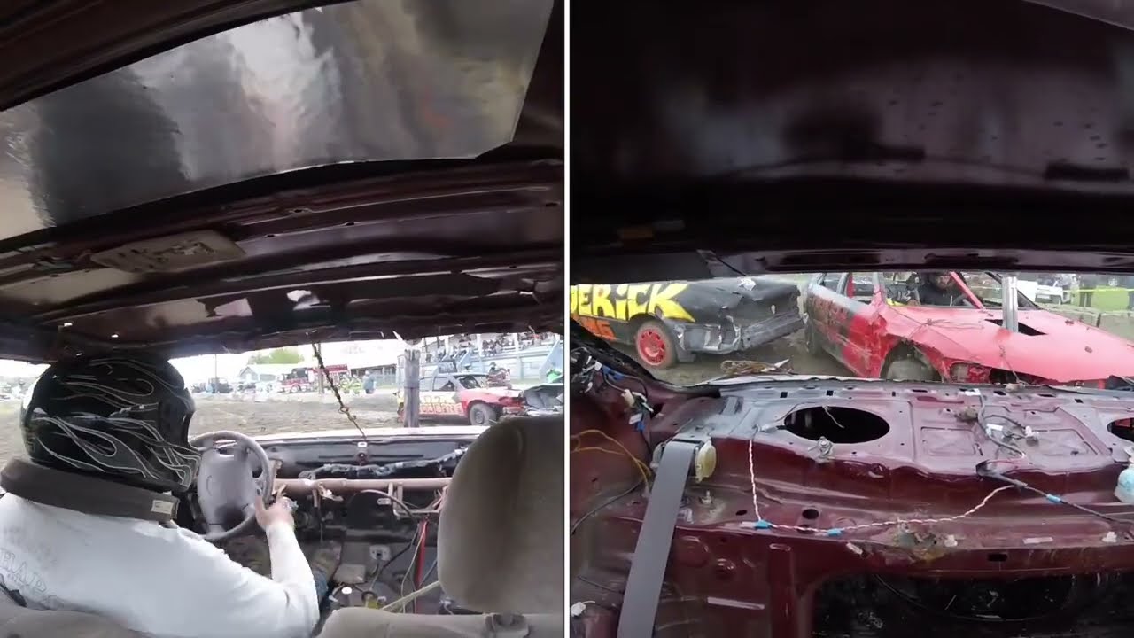 Matt Merchant Split Screen Team Misfits Demolition Derby Northeast Nationals Qualifier 5-4-24