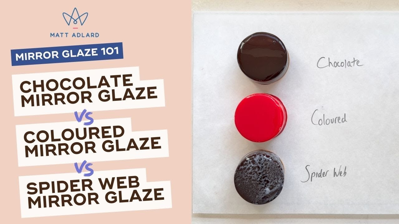 Mirror Glaze - Chocolate, Coloured and Spider Web Recipes