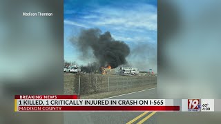 One Dead, One Critically Injured in Crash on I-565