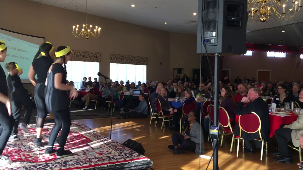 Legacy Juniors Hip Hop team perform at the Unity Breakfast in Watertown