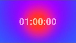 1 Hour Aura Timer | Red Gradient Countdown | No Music – Just Focus
