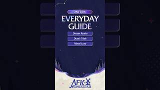 26th March Guide for #afkjourney | #dreamrealm #duratrials #primallord