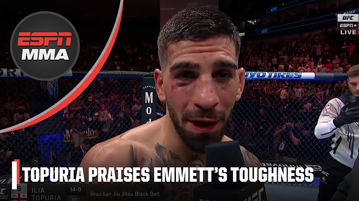 Ilia Topuria praises Josh Emmett's toughness after winning by unanimous decision | ESPN MMA