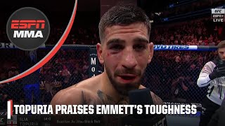 Ilia Topuria praises Josh Emmett's toughness after winning by unanimous decision | ESPN MMA