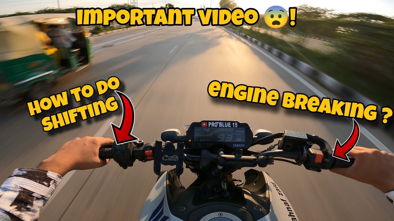 YAMAHA MT-15 How to do engine breaking + Downshifting | Like a PRO👌