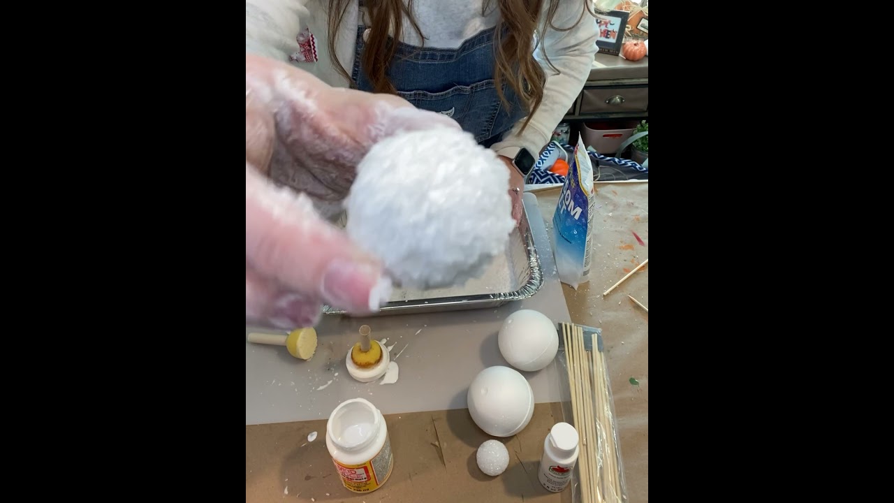 DIY Realistic Snowball Tree Picks