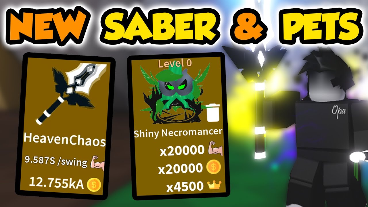 Getting New Best Saber Pets Update Roblox Saber Simulator Youtube - getting new best sabers pets op stats roblox saber