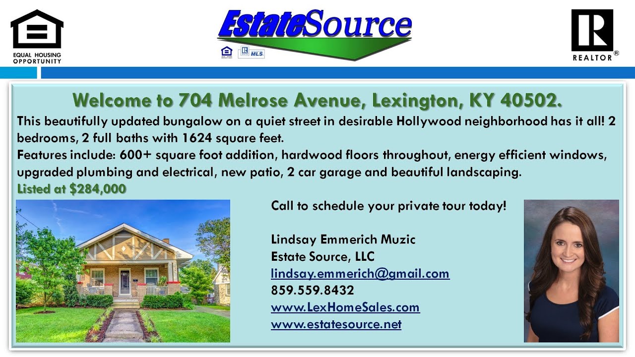 Home For Sale Lexington KY Real Estate Virtual Tour 704 Melrose