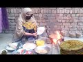 Village living  making aloo paratha in clay pot  village roti pani