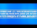 Прямой эфир #23. Крах китайского рынка. Рынок США и России + Нефть + Драг. металлы + Чего ожидать?