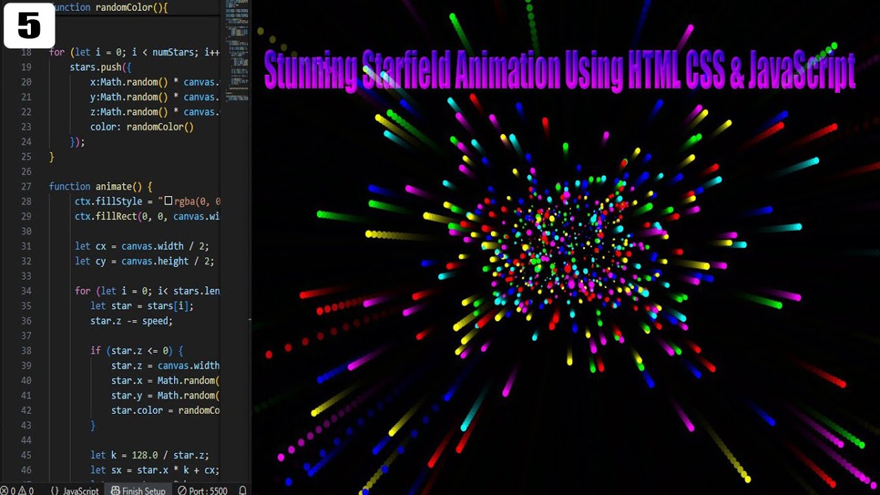 Stunning Starfield Animation Using HTML CSS & JavaScript | Space ...