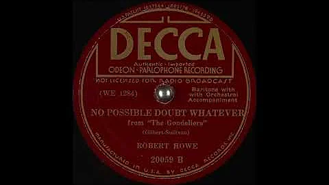 Robert Howe - No Possible Doubt Whatever (1943)