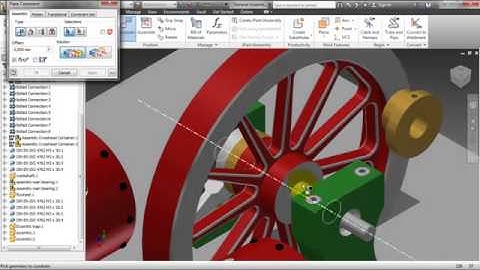 FULL TUTORIAL CREATE TWIN STEAM ENGINE - INVENTOR 2013 - 2015