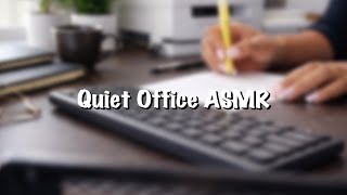Quiet Office ASMR | Typing, Paper Sounds & Focus (No Talking)