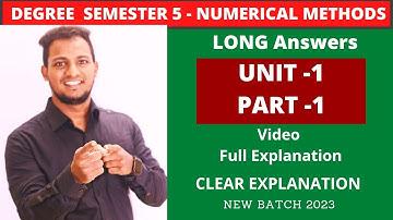 5th sem maths_ 2023 numerical methods unit 1 part 1 longs clear cut explanation l #shorttricks4u