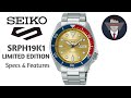 Seiko 5 Sports Custom Watch Beatmaker Limited Edition SRPH19 SPECS AND FEATURES